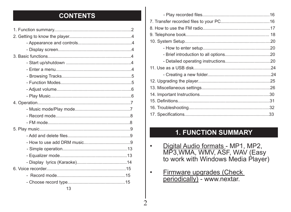 Nextar MA99T User Manual | Page 4 / 37