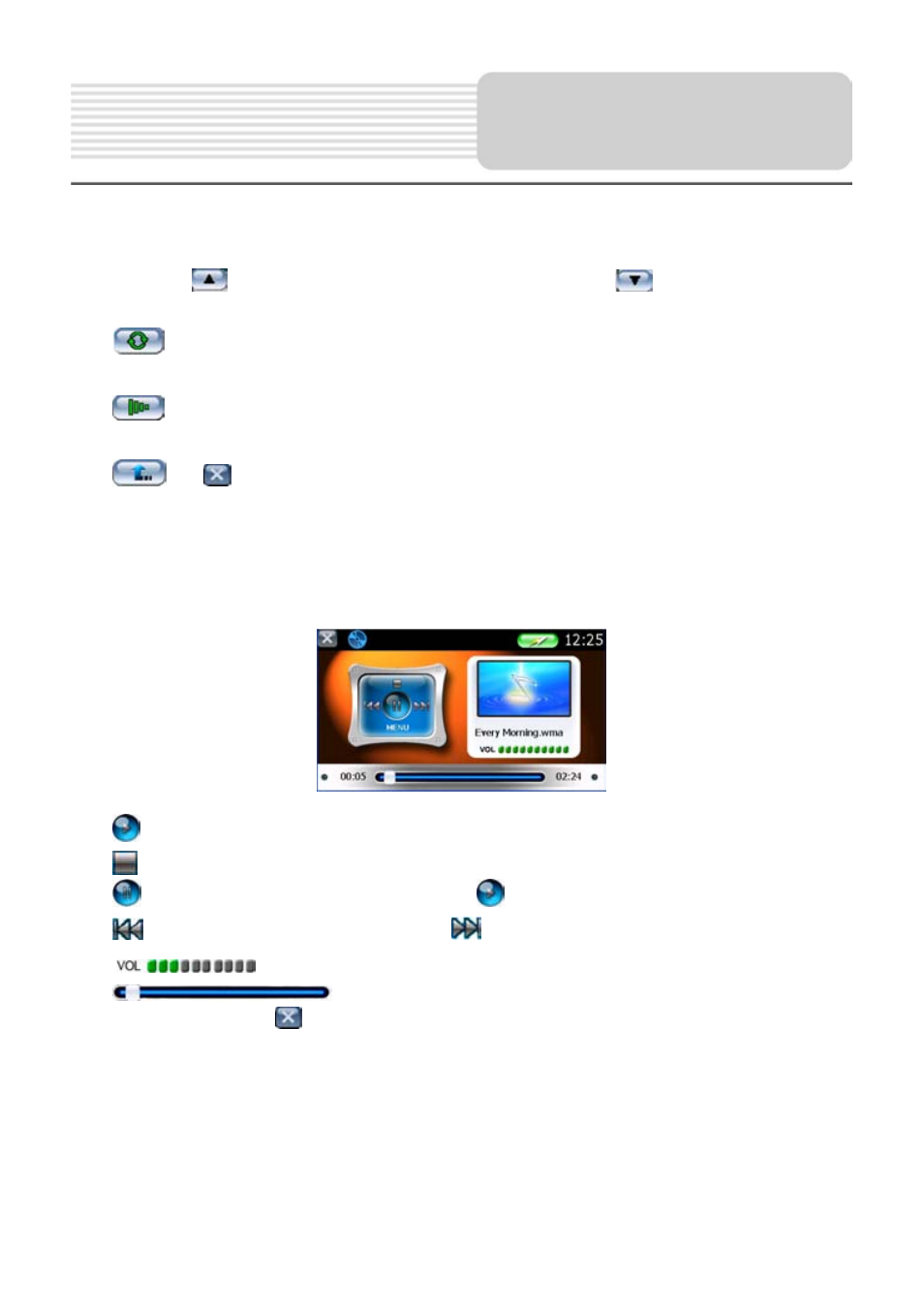 Playing music | Nextar 4.3 Q4 User Manual | Page 17 / 23