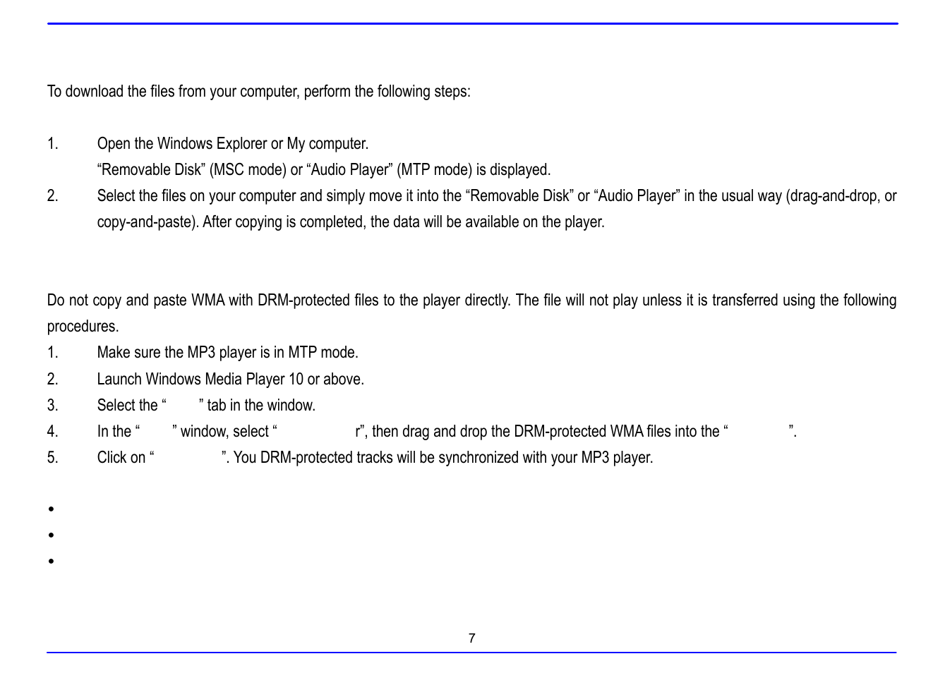 Loading files to the player | Nextar MA715A User Manual | Page 11 / 44