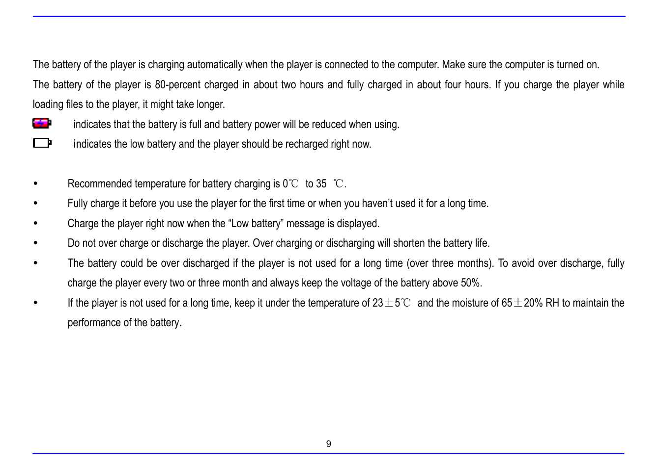Charging the battery | Nextar MA715A User Manual | Page 13 / 44
