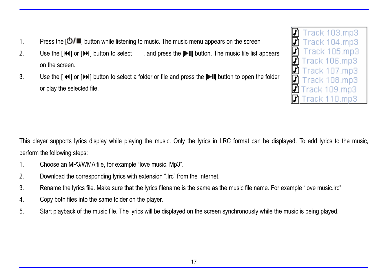 Displaying lyric synchronously | Nextar MA715A User Manual | Page 21 / 44