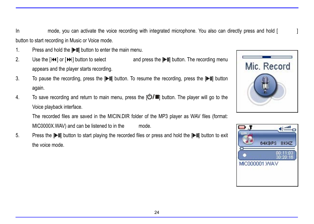 Recording voice | Nextar MA715A User Manual | Page 28 / 44