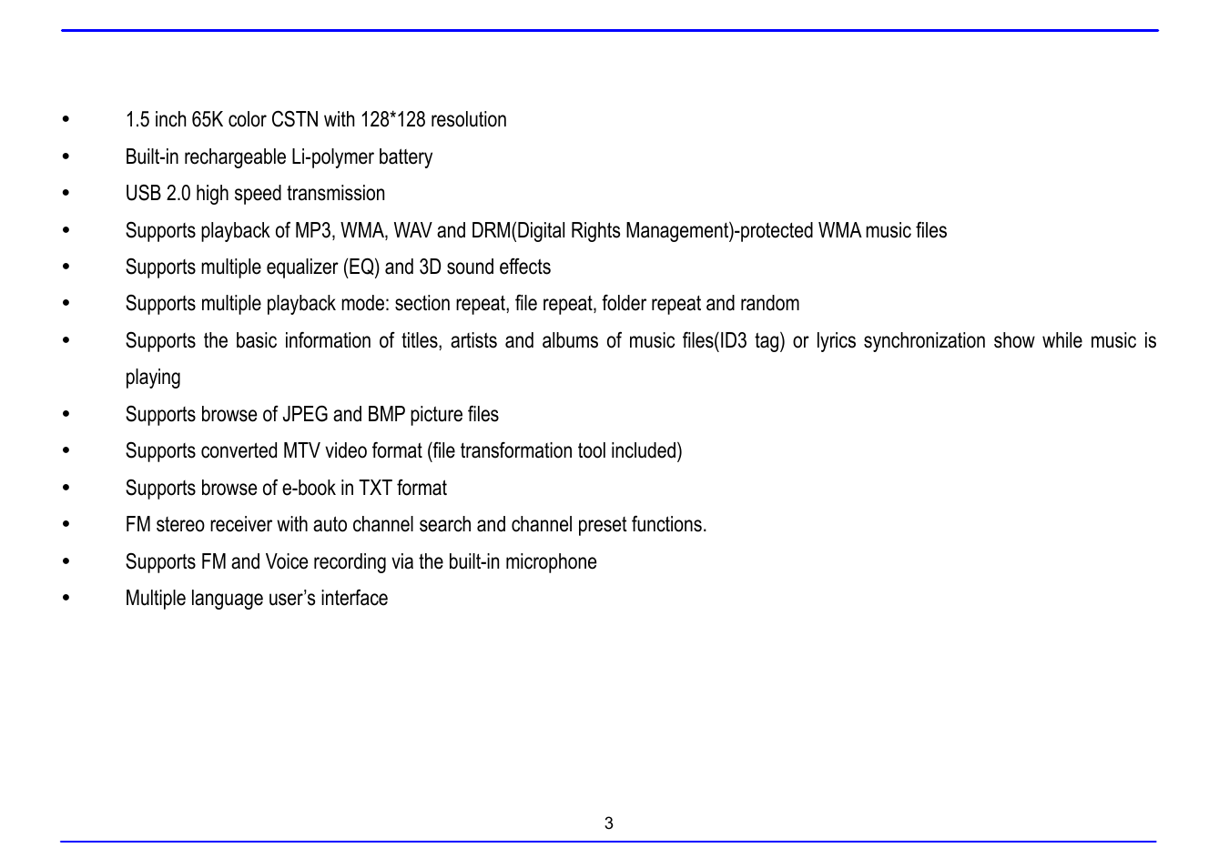 Features | Nextar MA715A User Manual | Page 7 / 44