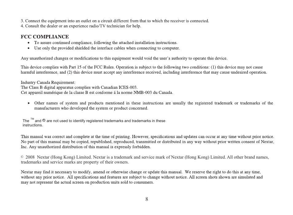 Nextar MA166 User Manual | Page 9 / 10
