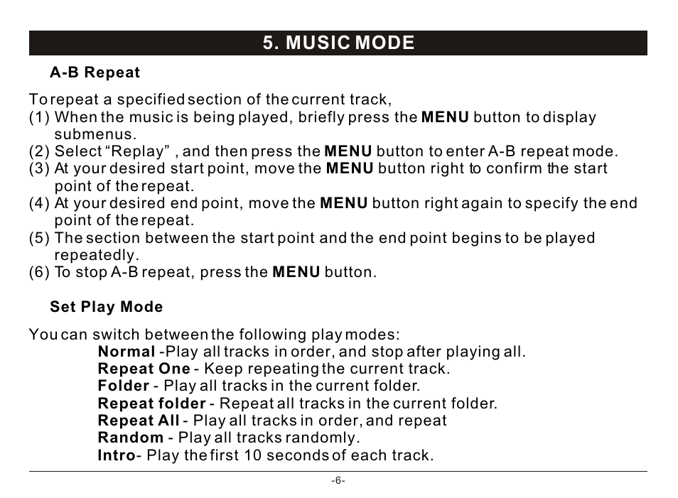 Т³гж 8, Music mode | Nextar MA933A User Manual | Page 8 / 23