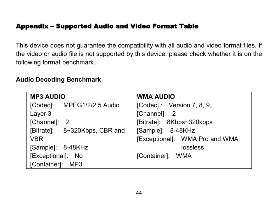 Nextar MA809 User Manual | Page 45 / 53