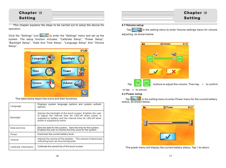 页面 10, Chapter Ⅳ setting | Nextar S3 User Manual | Page 10 / 13
