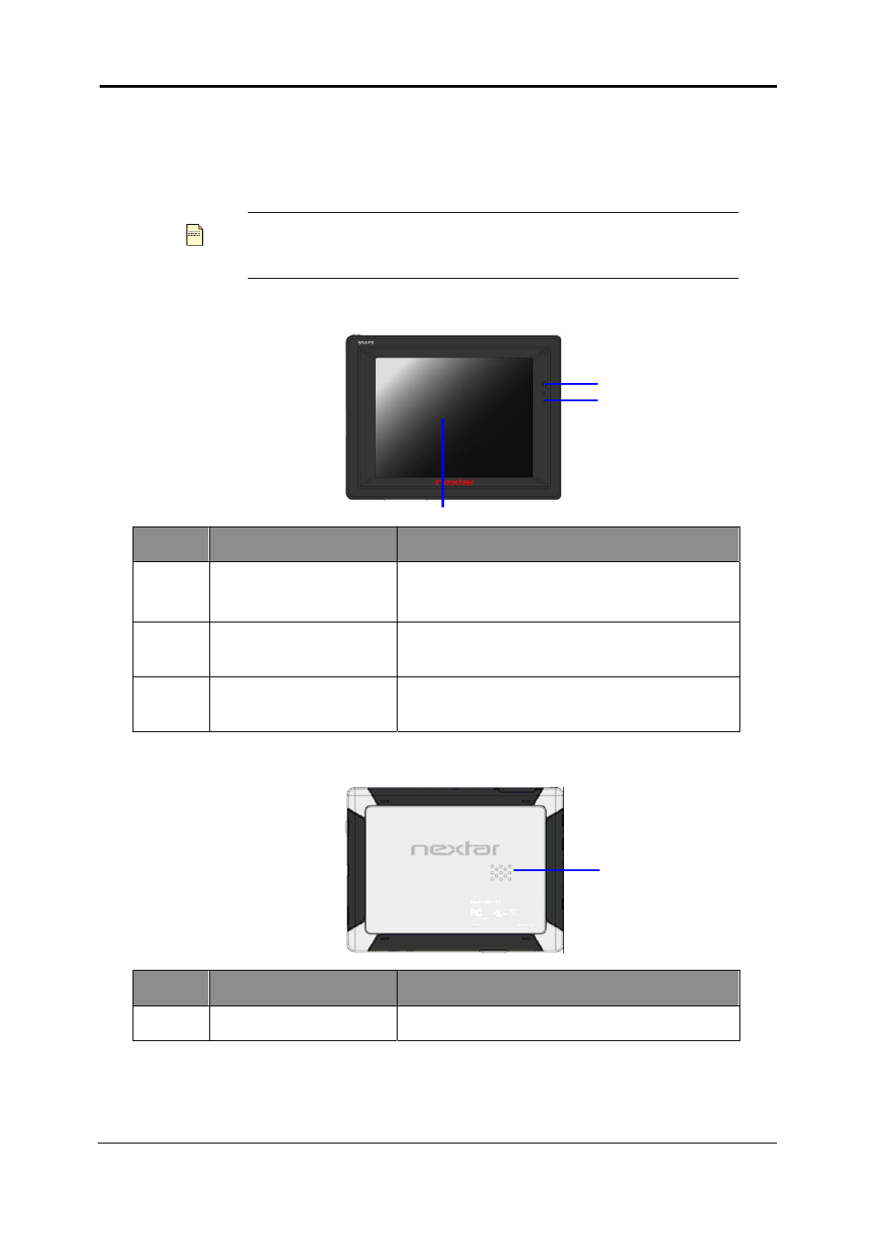 Chapter 1 getting started, Hardware features, Front view | Back view, Number, Chapter 1, Getting started, Ardware, Eatures | Nextar SNAP3 User Manual | Page 11 / 41