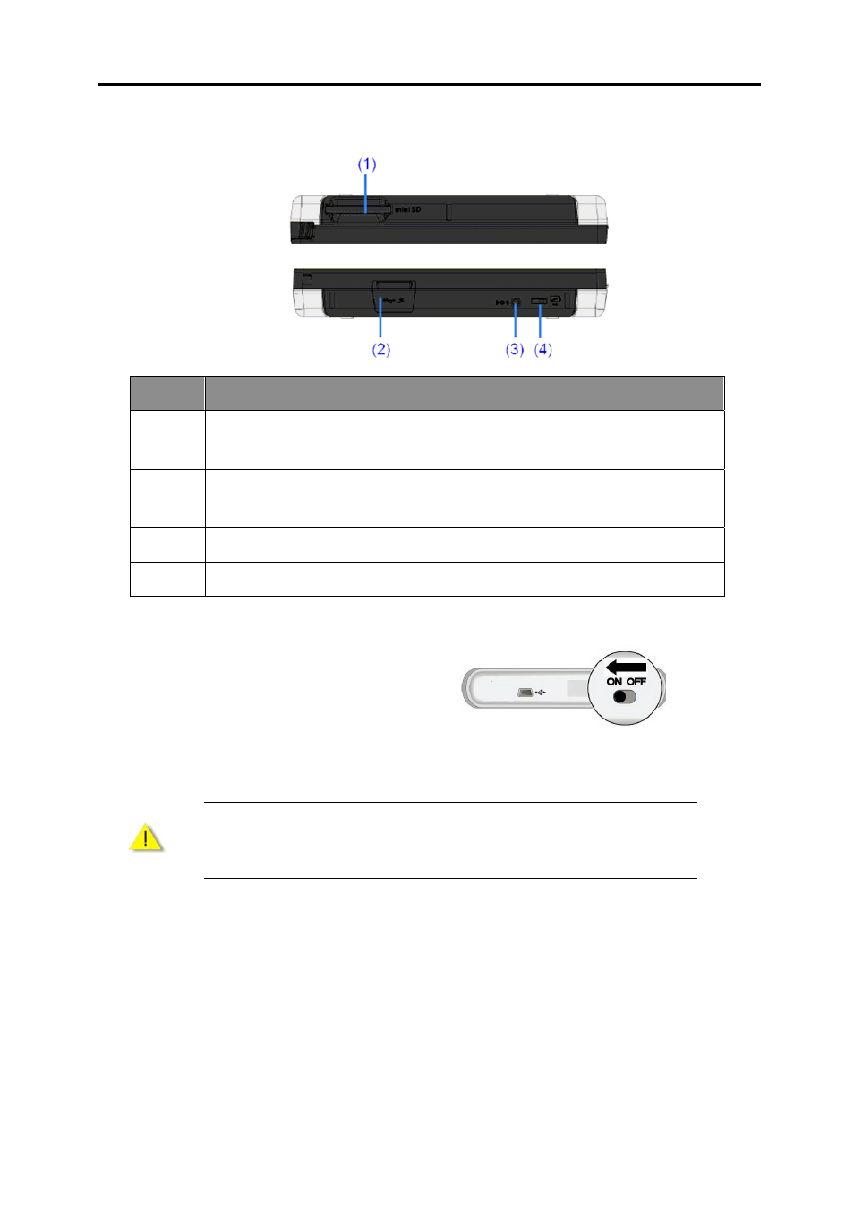 Top and bottom views, Number, Initially switching on the gps | Nitially, Witching | Nextar SNAP3 User Manual | Page 13 / 41