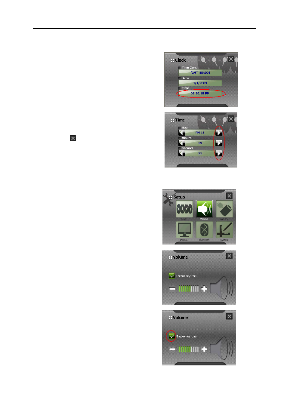 Time, Volume, Olume | Nextar SNAP3 User Manual | Page 27 / 41