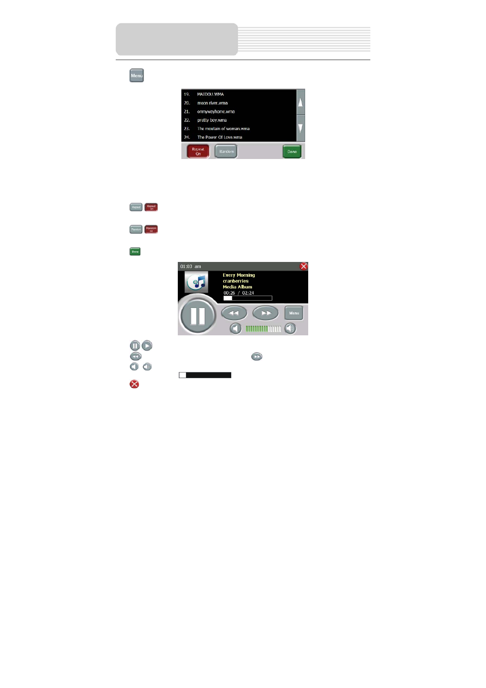 Playing music | Nextar Q4-03 User Manual | Page 18 / 26