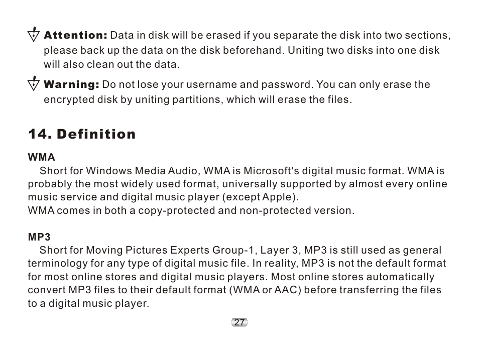 页 31, Definition | Nextar ma977 User Manual | Page 31 / 34