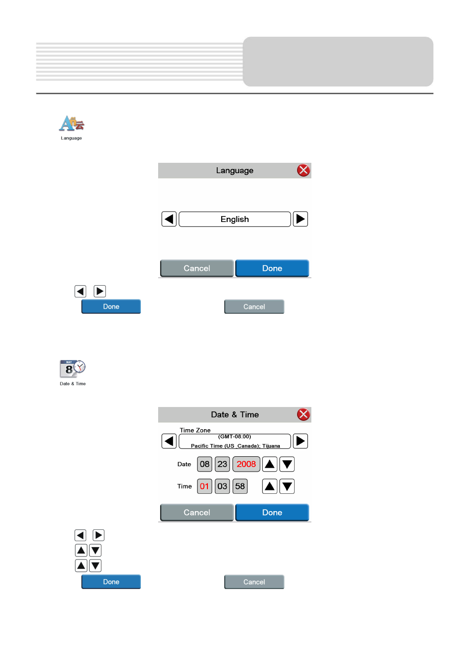 General setup | Nextar ME User Manual | Page 14 / 26