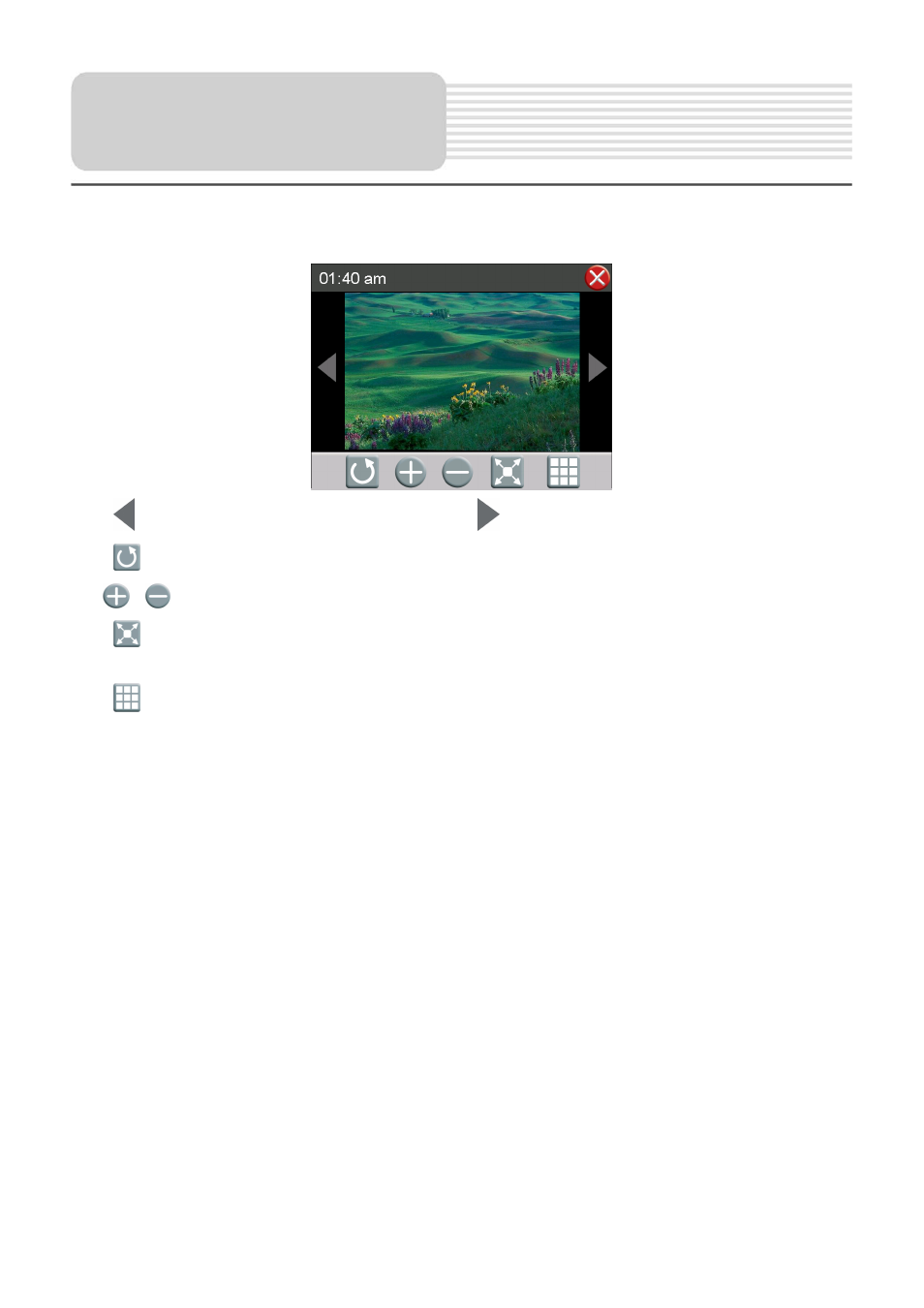 Photo viewer | Nextar ME User Manual | Page 22 / 26