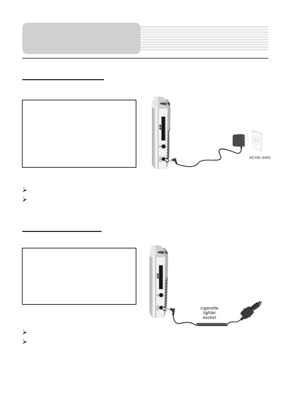 Power supply preparation, Using the ac adaptor, Using of car adaptor | Nextar X3-05 User Manual | Page 9 / 21