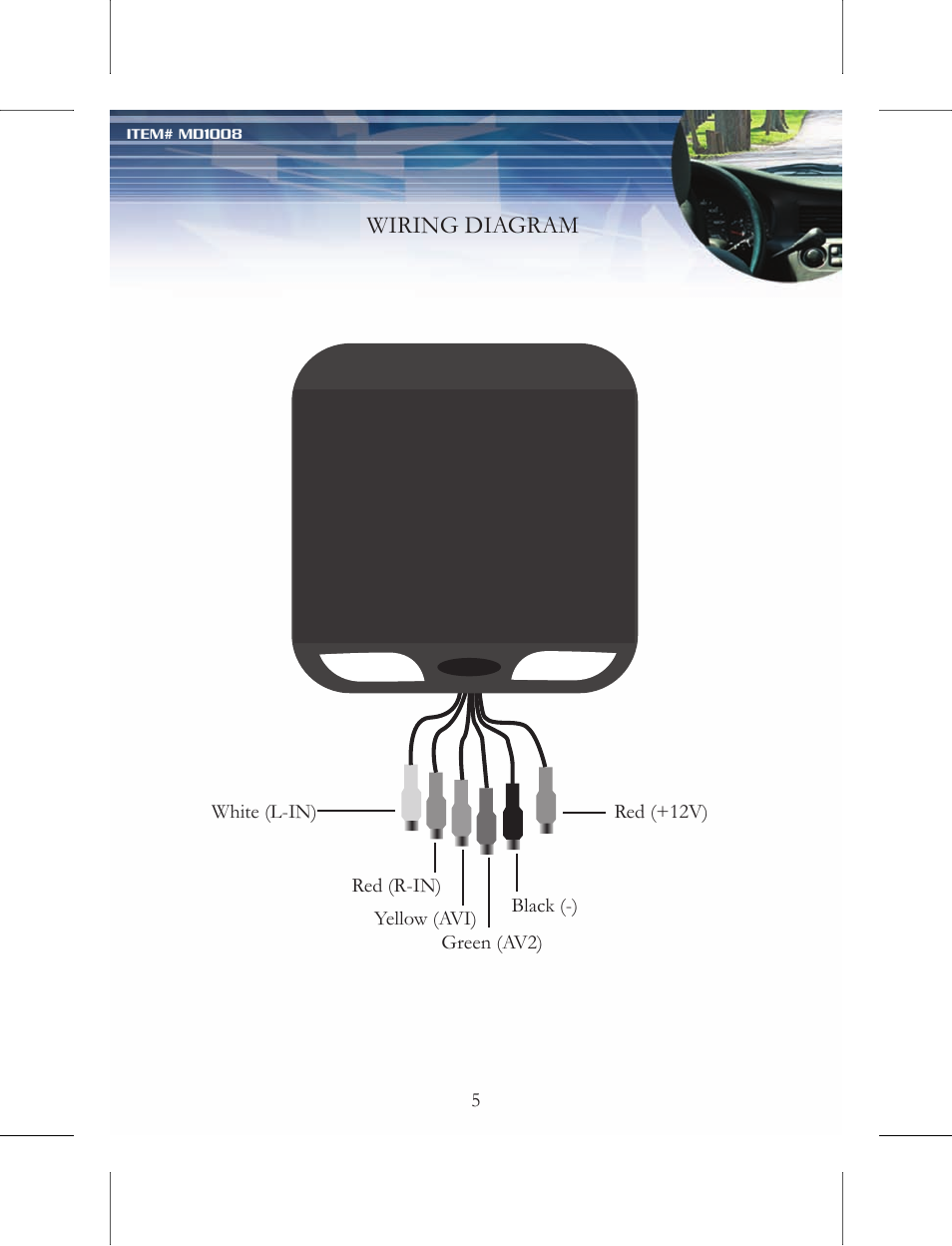 Wiring diagram | Nextar MD1008 User Manual | Page 6 / 11