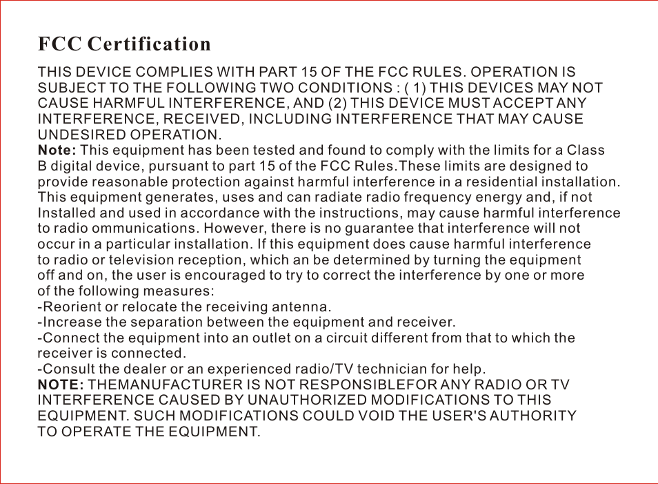 Fcc certification | Nextar MA97T User Manual | Page 2 / 33