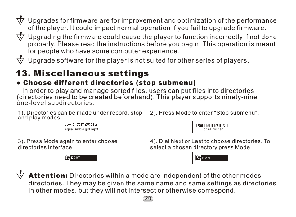 页 24, Miscellaneous settings | Nextar MA97T User Manual | Page 24 / 33