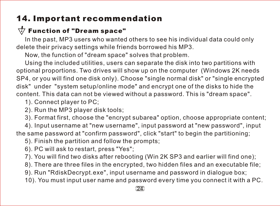 页 28, Impor tant recommendation | Nextar MA97T User Manual | Page 28 / 33