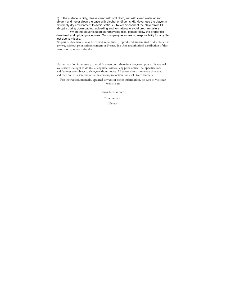 Nextar Digital MP3 Player User Manual | Page 37 / 38
