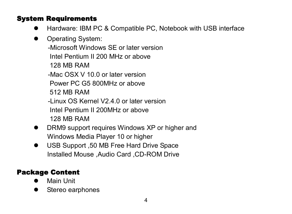 Nextar MA809 User Manual | Page 4 / 56