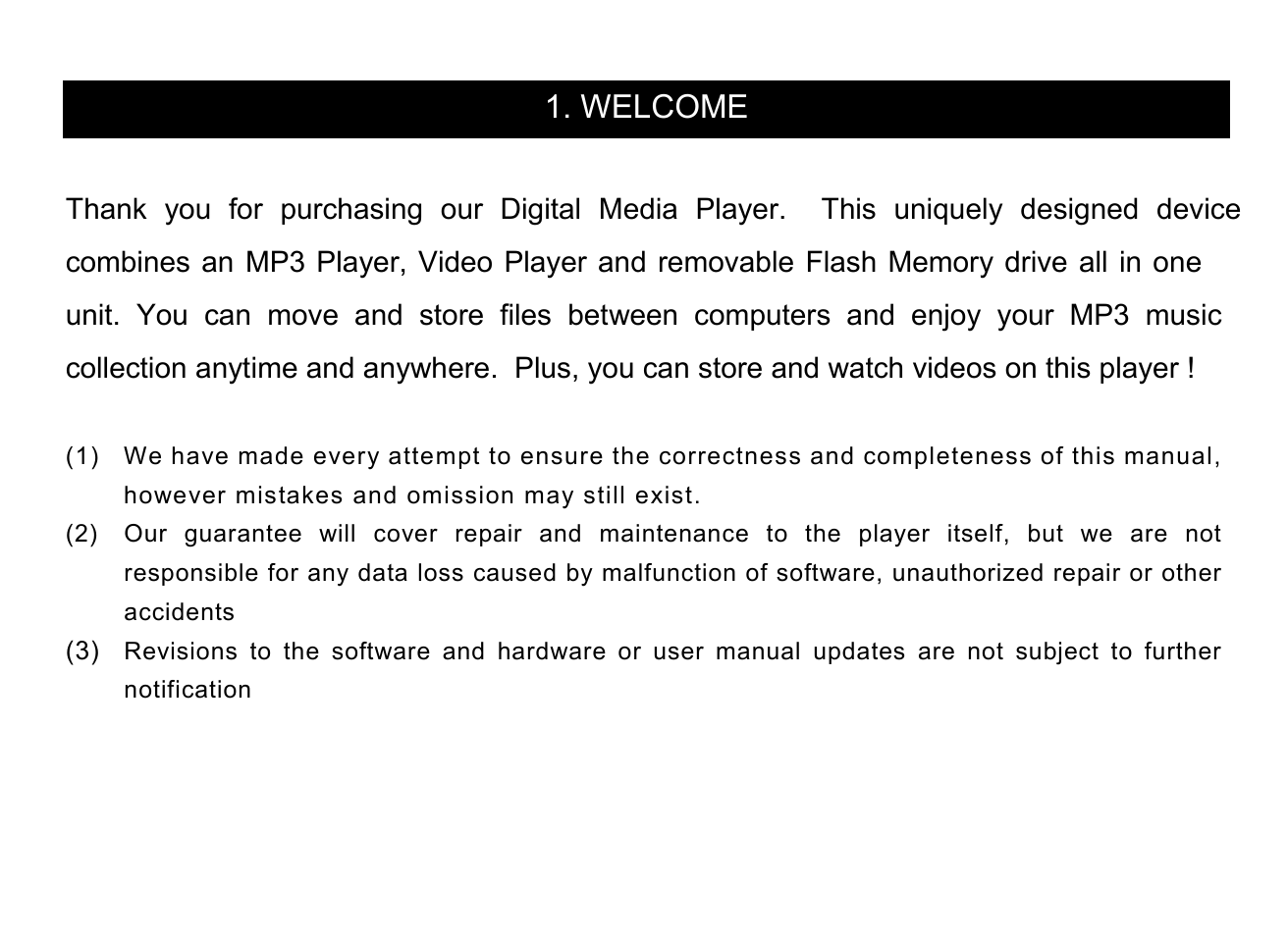 Welcome | Nextar MA715 User Manual | Page 2 / 46