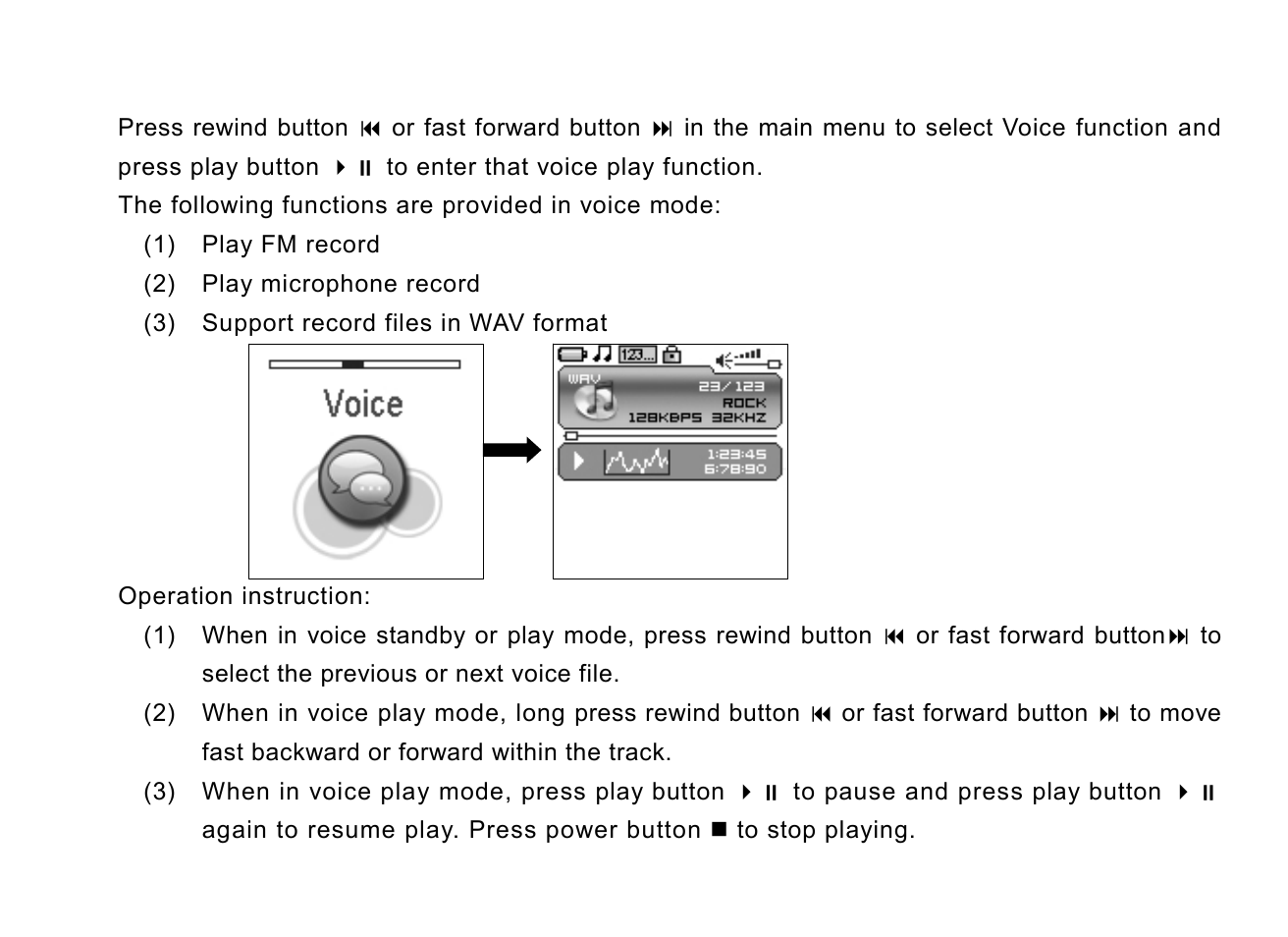 Voice | Nextar MA715 User Manual | Page 25 / 46