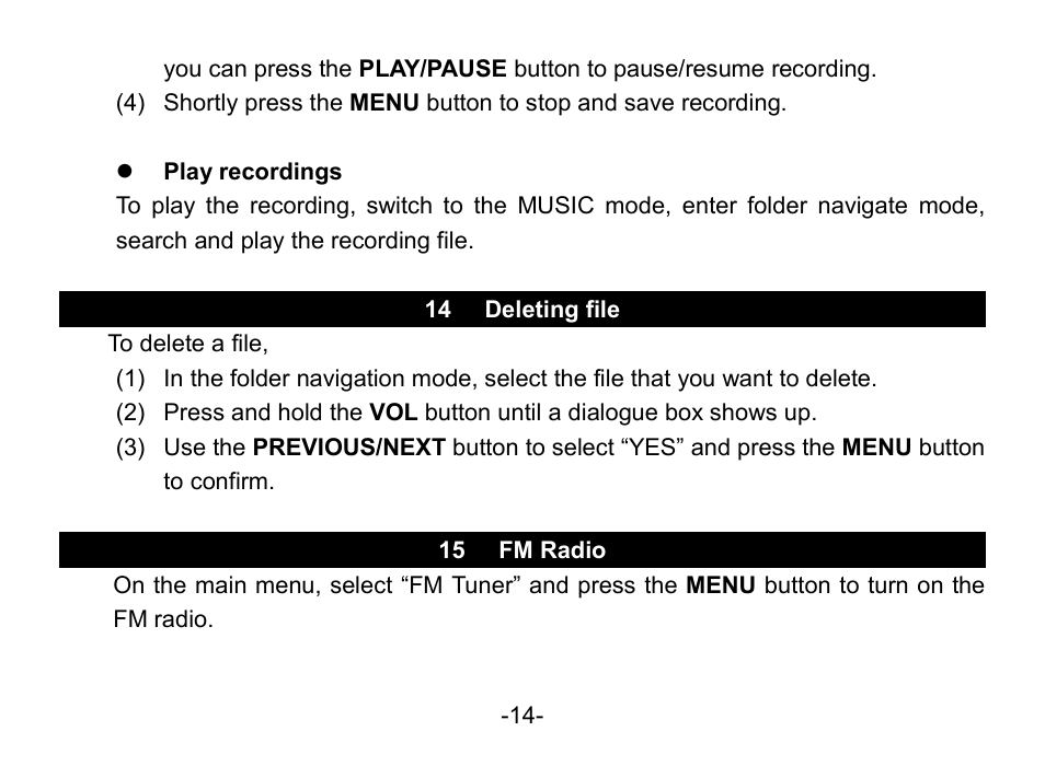 Nextar MA852s User Manual | Page 15 / 33
