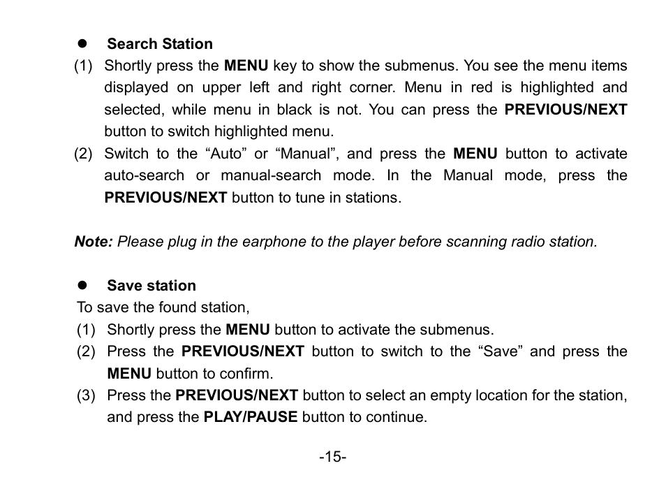 Nextar MA852s User Manual | Page 16 / 33
