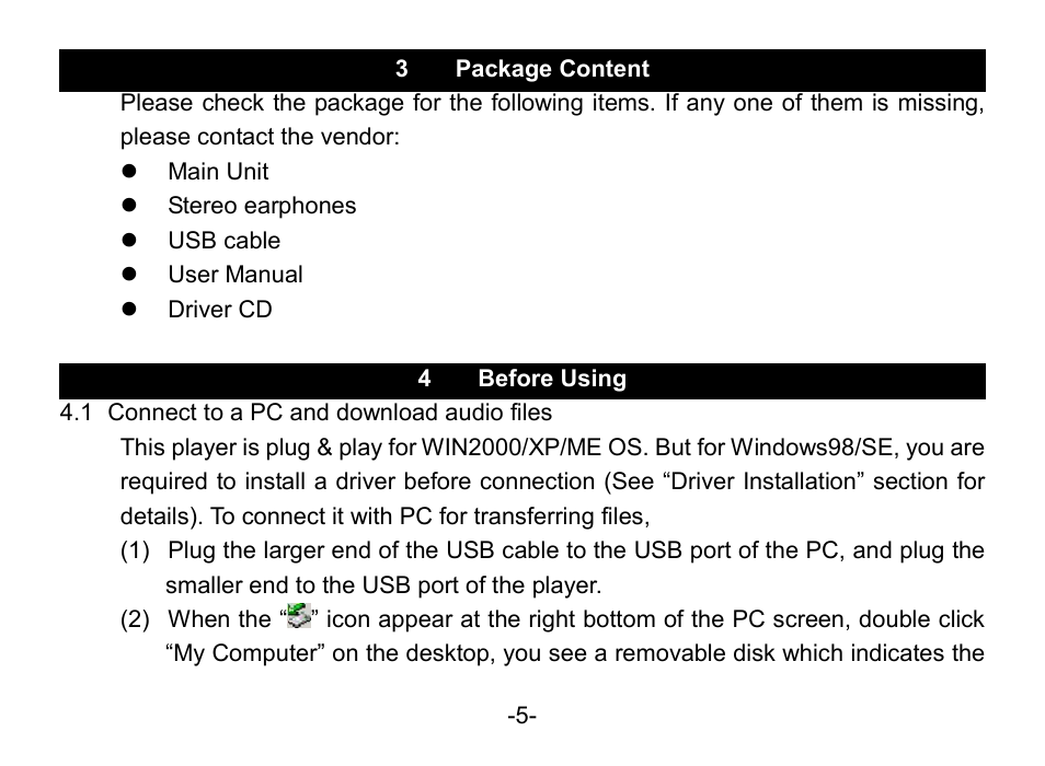 Nextar MA852s User Manual | Page 6 / 33