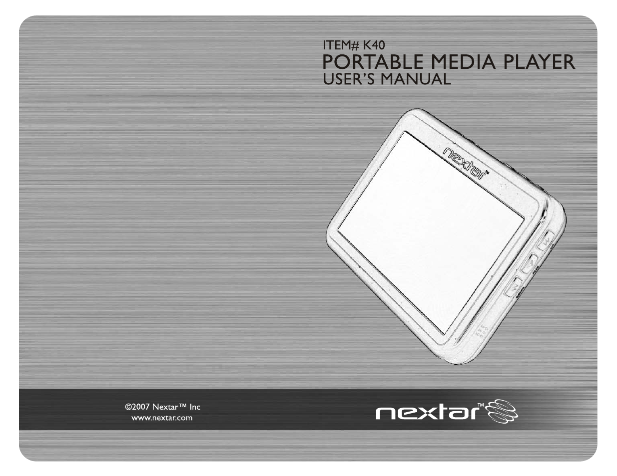 Nextar K40 User Manual | 14 pages
