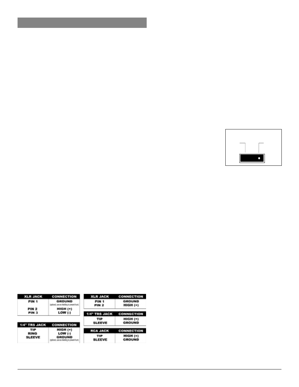 Input/output connections, Power connection | Nady Systems GEQ 231 User Manual | Page 4 / 11