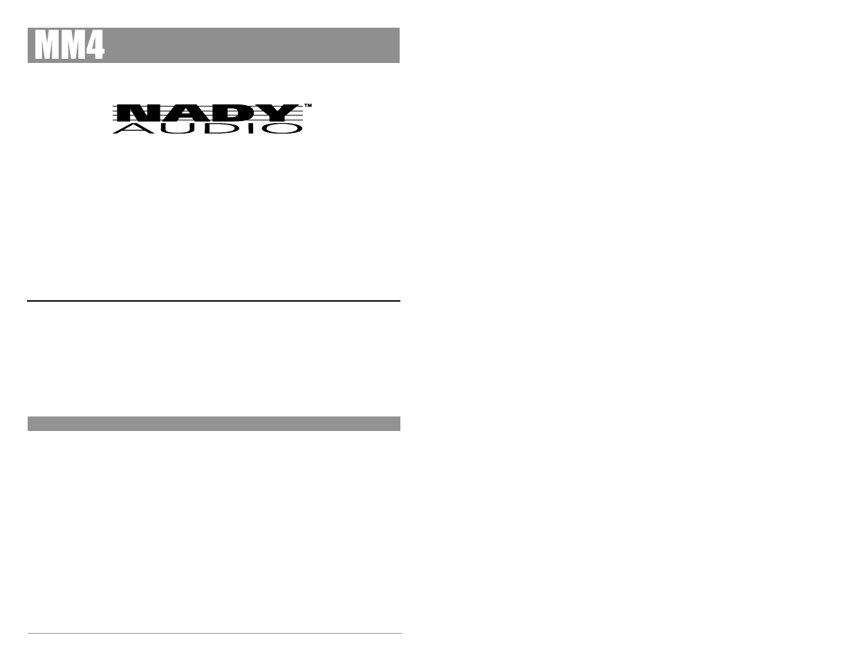 Nady Systems MM4 User Manual | Page 2 / 10