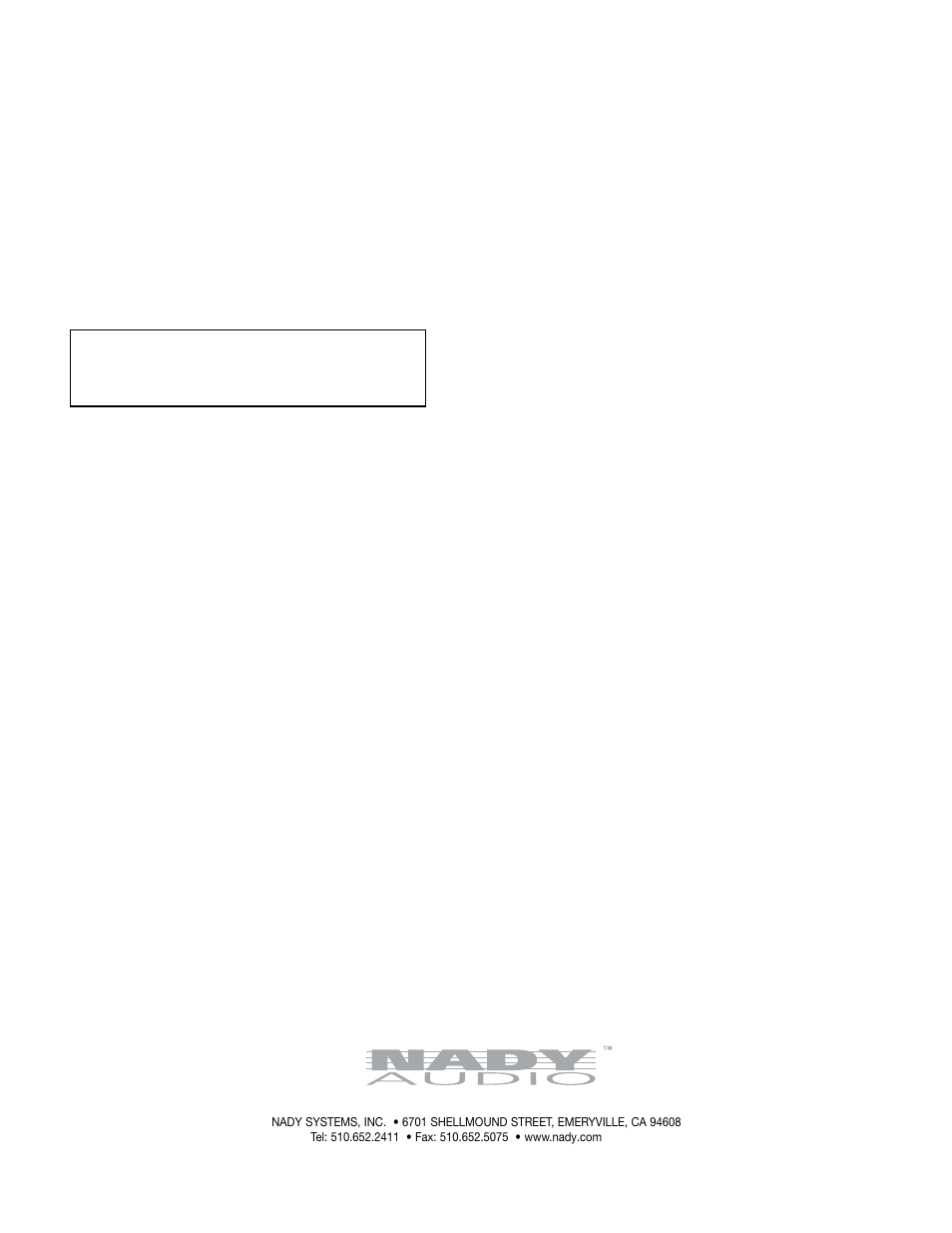 Nady Systems MSE-100A User Manual | Page 10 / 10