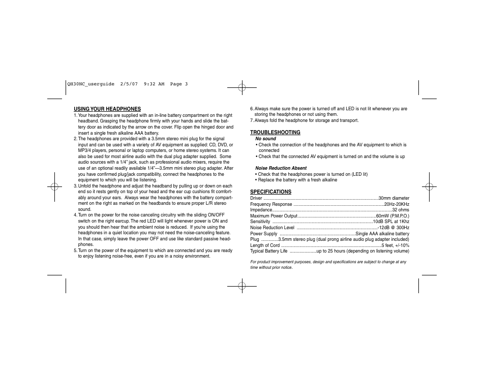 Nady Systems Nady RacketBlaster QH-30NC User Manual | Page 2 / 2