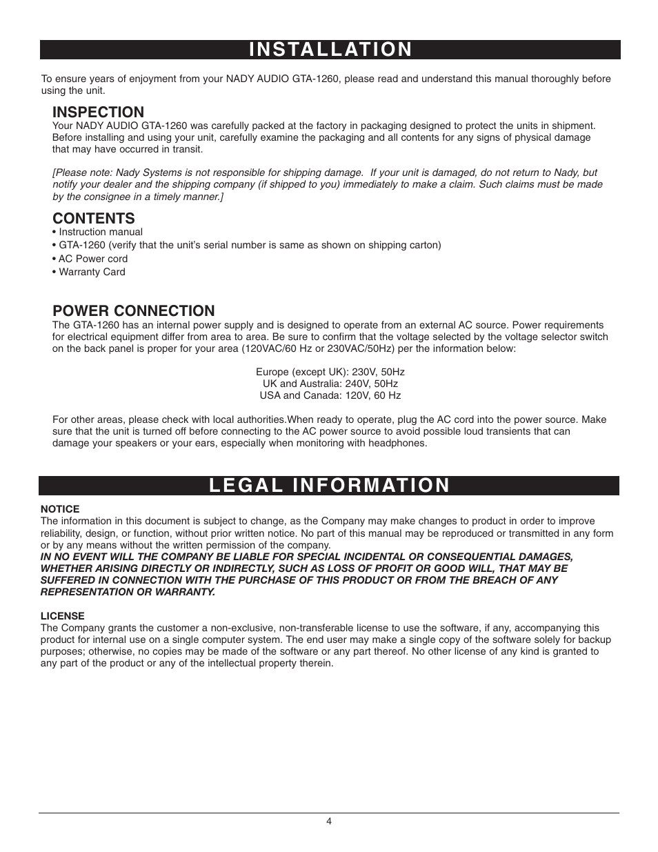 Nady Systems GTA-1260 User Manual | Page 4 / 8