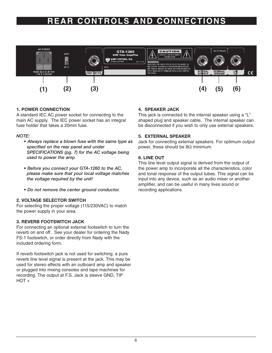 Nady Systems GTA-1260 User Manual | Page 6 / 8