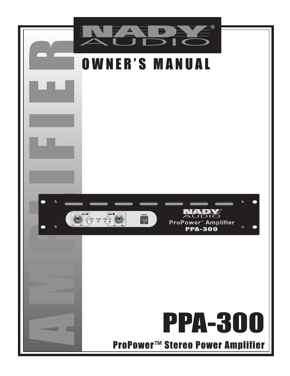 Nady Systems PPA-300 User Manual | 8 pages