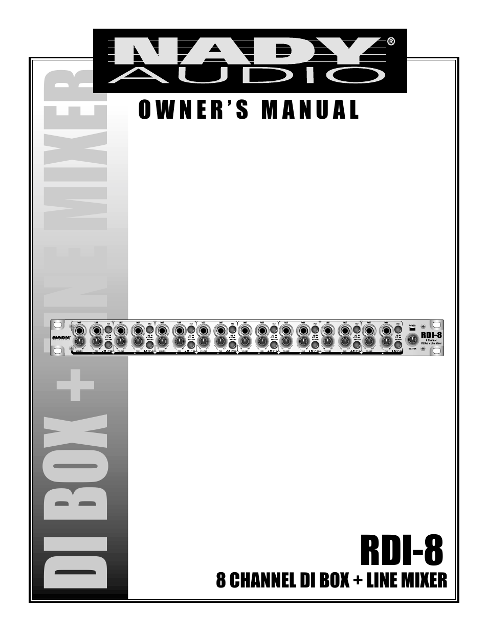 Nady Systems RDI-8 User Manual | 8 pages