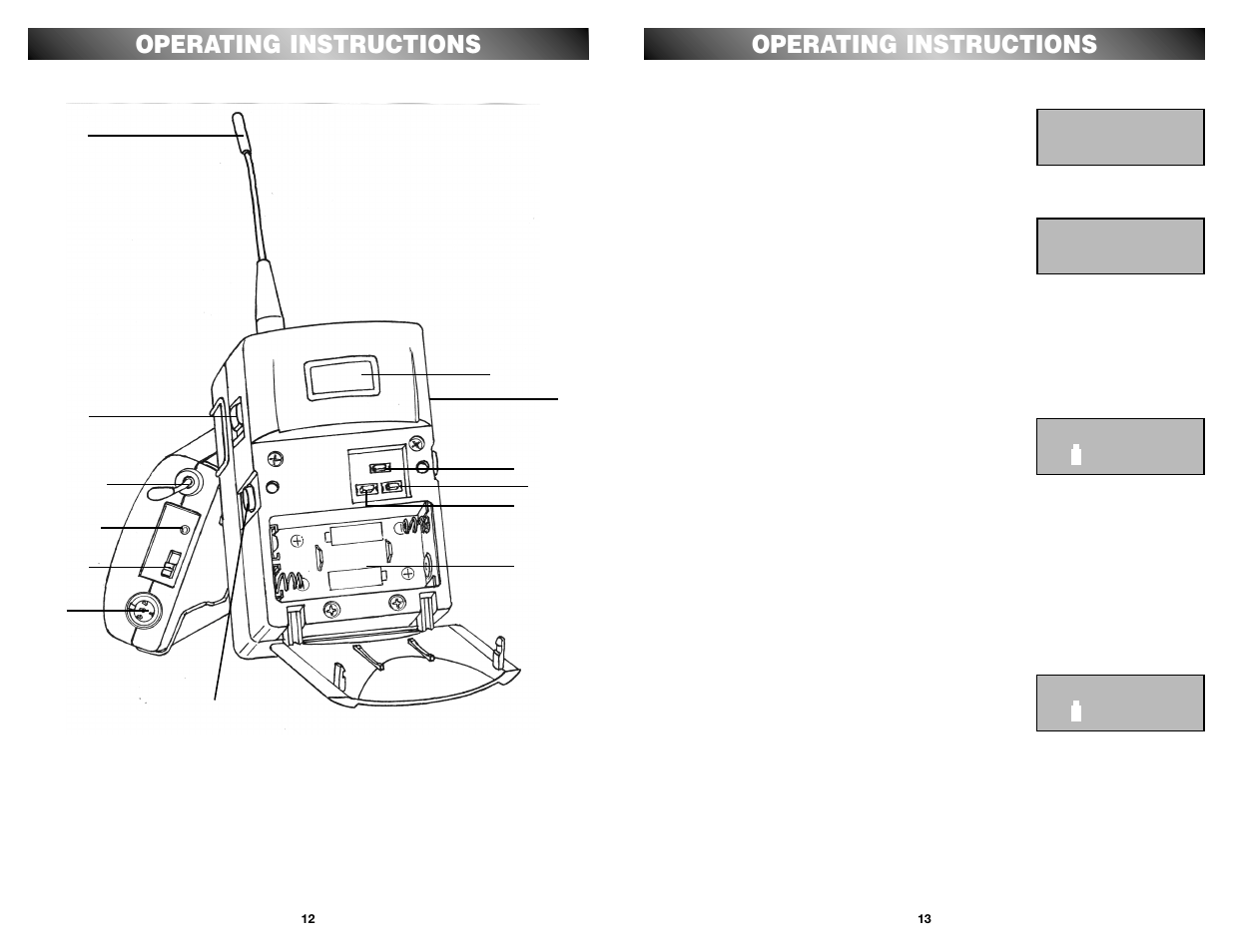 Operating instructions | Nady Systems U-1000 User Manual | Page 12 / 12