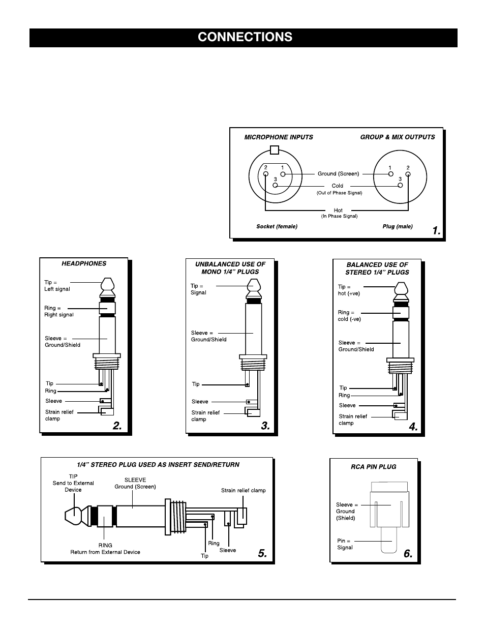 Connections | Nady Systems MXE-612 User Manual | Page 12 / 15