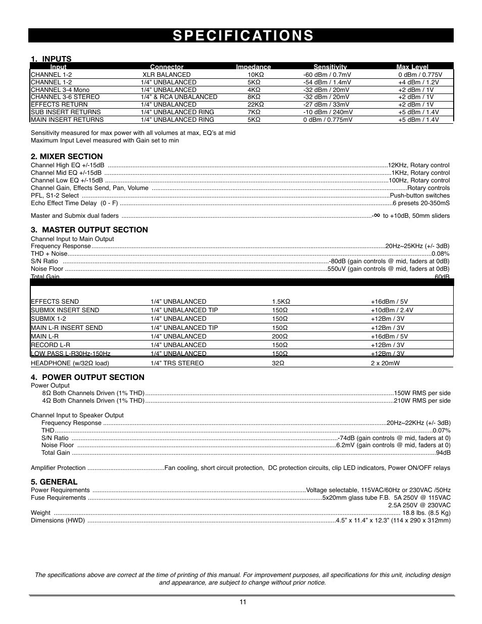 Nady Systems PMX-420 User Manual | Page 11 / 12