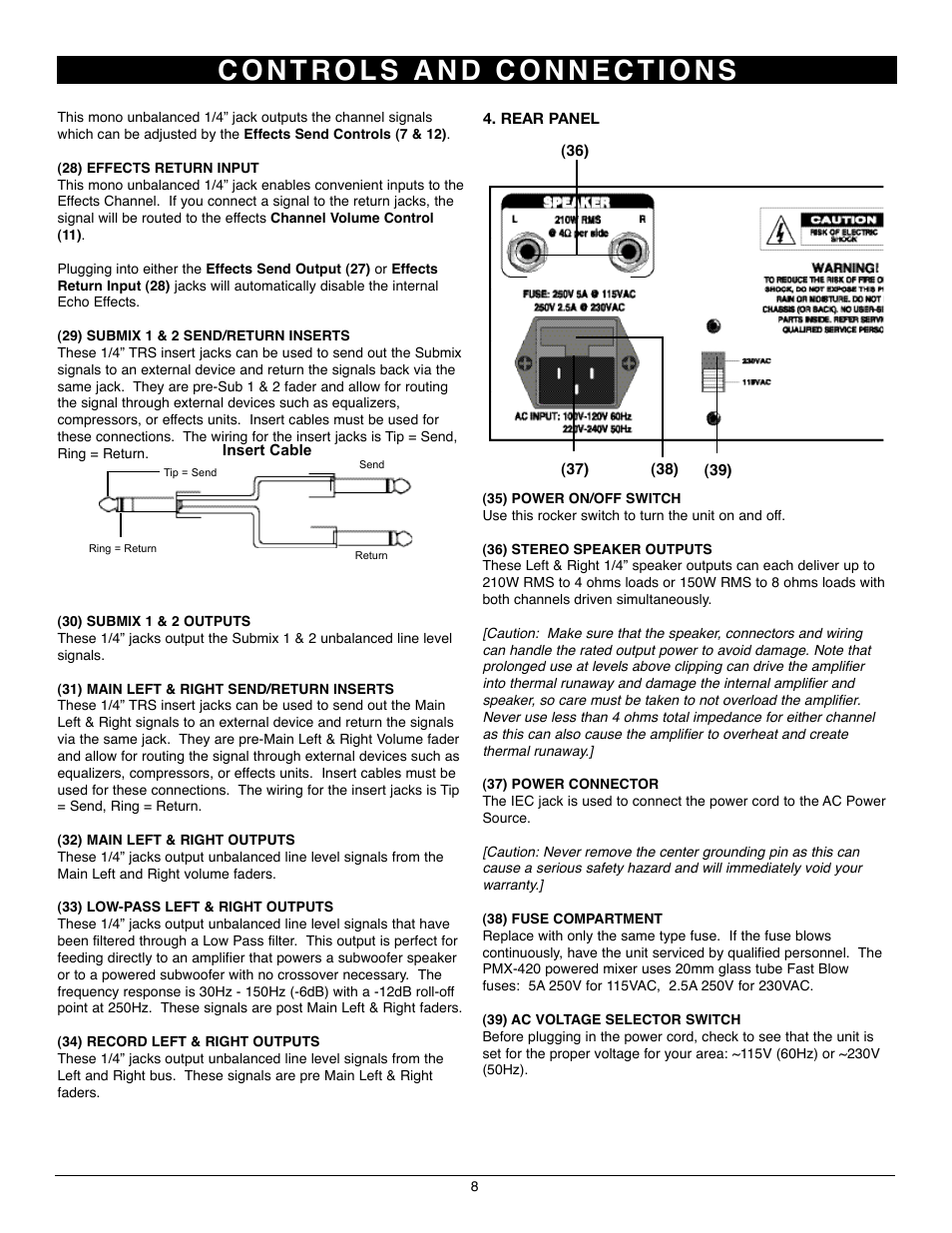 Nady Systems PMX-420 User Manual | Page 8 / 12