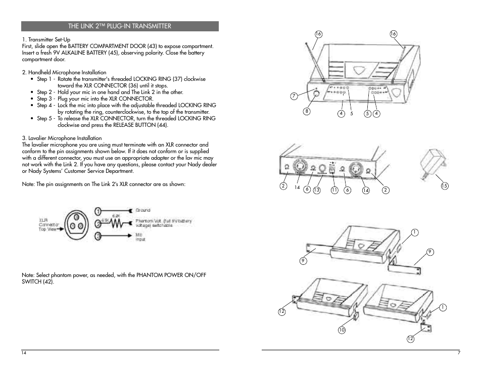 Nady Systems Dual Receiver VHF Wireless Microphone System Encore Duet User Manual | Page 7 / 10