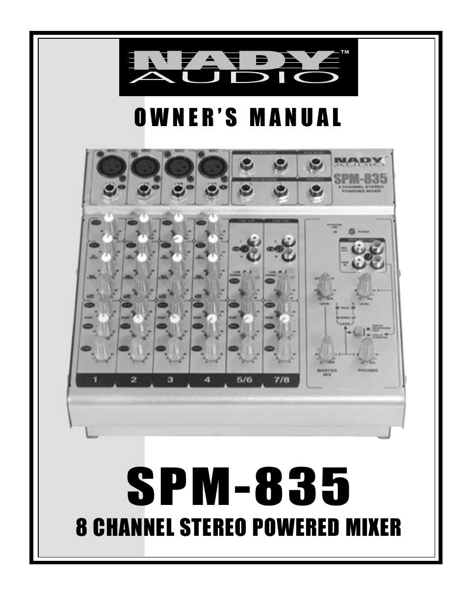 Nady Systems SPM-835 User Manual | 16 pages
