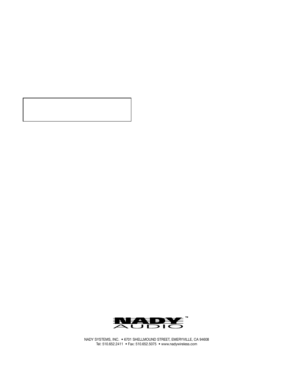 Nady Systems SPM-835 User Manual | Page 16 / 16