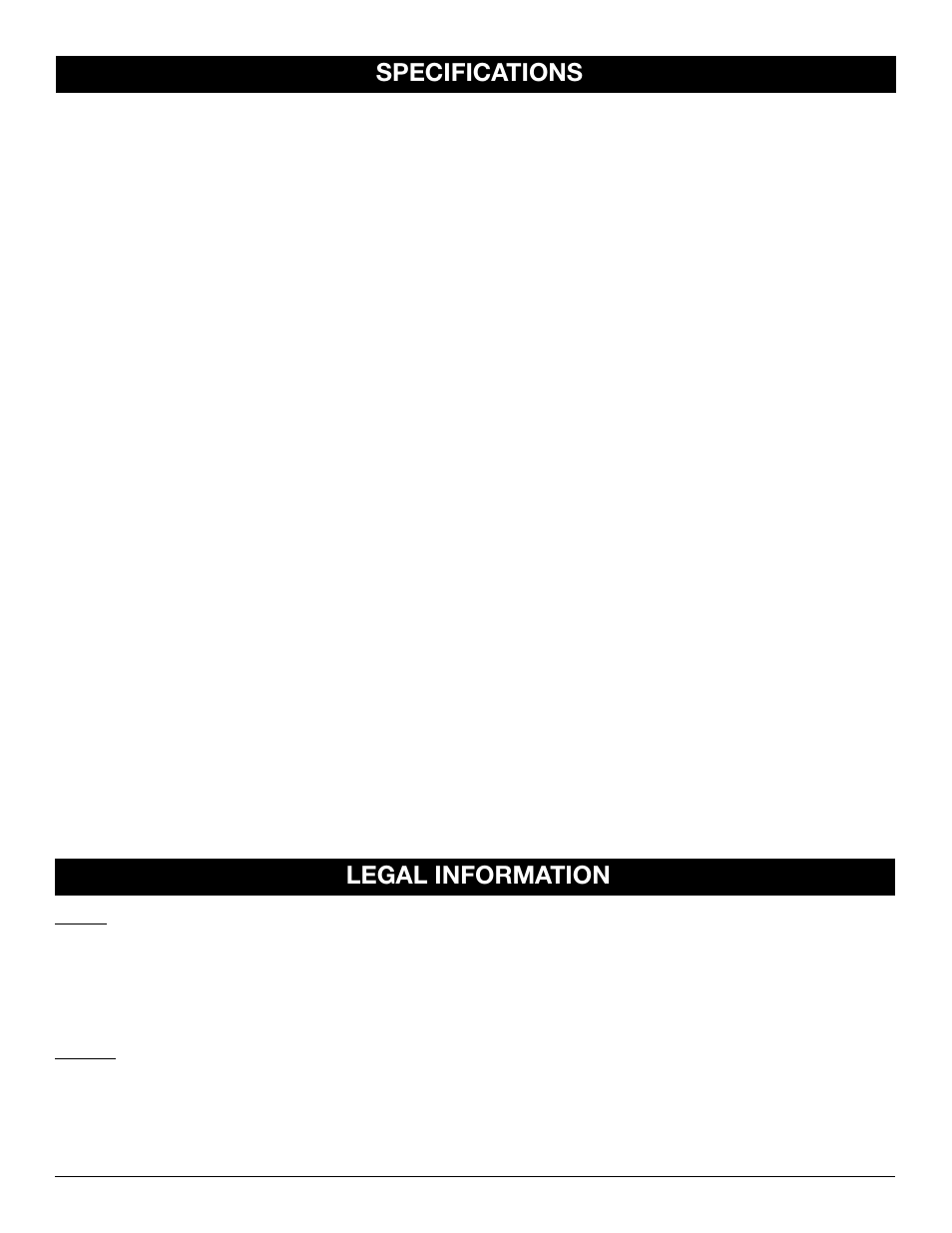 Specifications, Legal information | Nady Systems TMP-1 MICPREAMP User Manual | Page 7 / 8