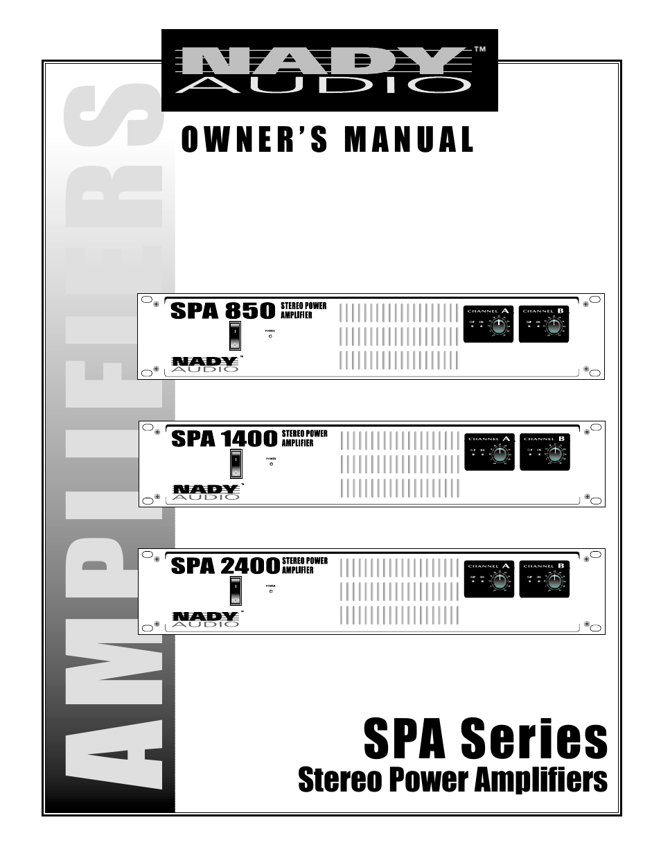 Nady Systems SPA 1400 User Manual | 11 pages