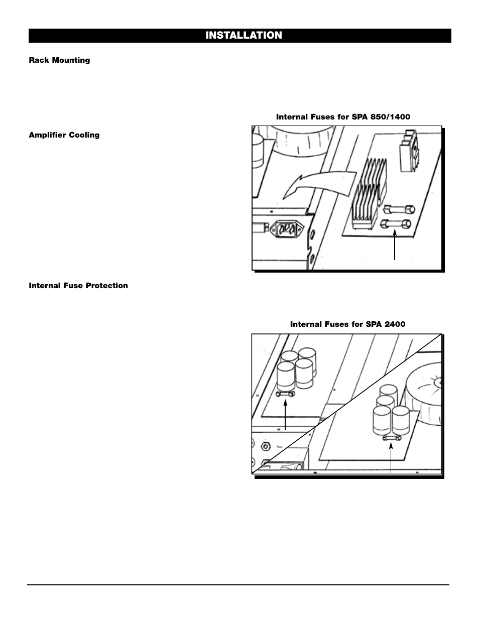 Installation | Nady Systems SPA 1400 User Manual | Page 6 / 11