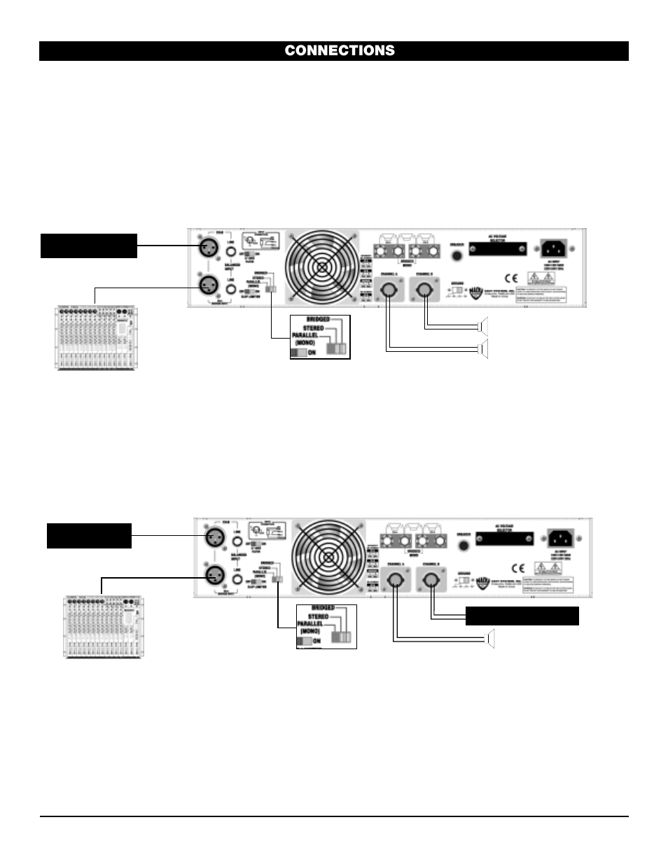 Connections | Nady Systems SPA 1400 User Manual | Page 8 / 11